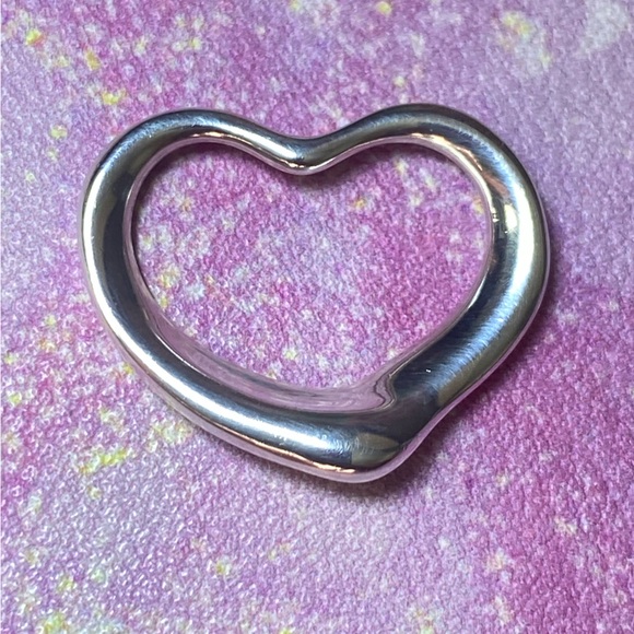 Tiffany & Co. Open Heart Elsa Peretti Sterling Silver 925 Pendant - Picture 11 of 11